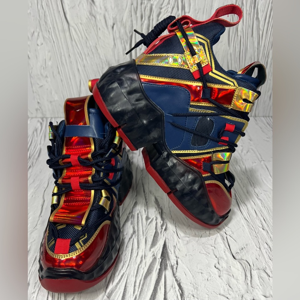 Anthony Wang Banana-03 Lace Up Hidden Wedge Size 7.5 Women's Fashion Sneakers